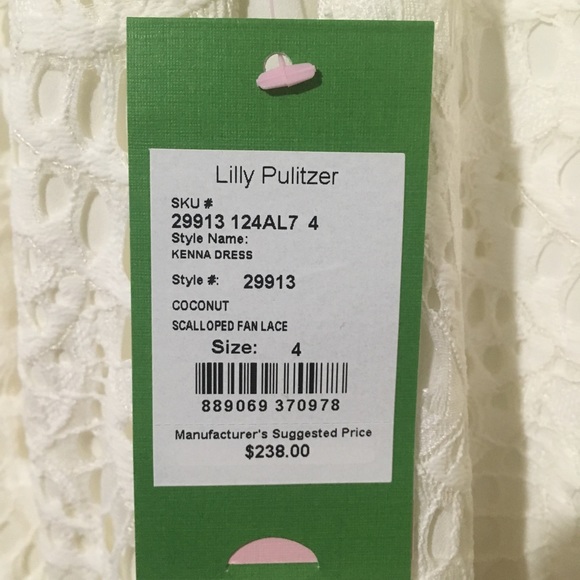 NEW Lilly Pulitzer White Lace Kenna Dress Size 4 - Picture 7 of 8